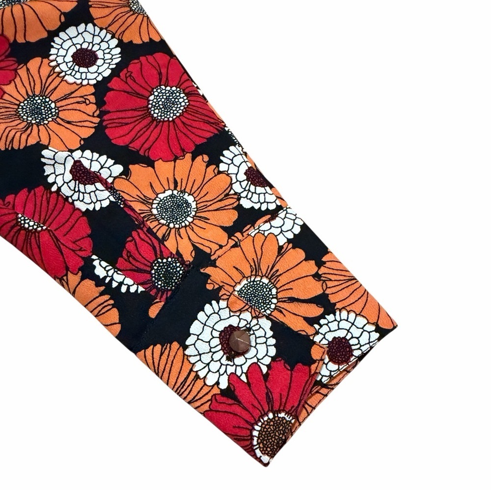 Brave Soul 70s Retro Mod Daisy Floral Mini Dress Button Front Groovy Boho S - Picture 9 of 16